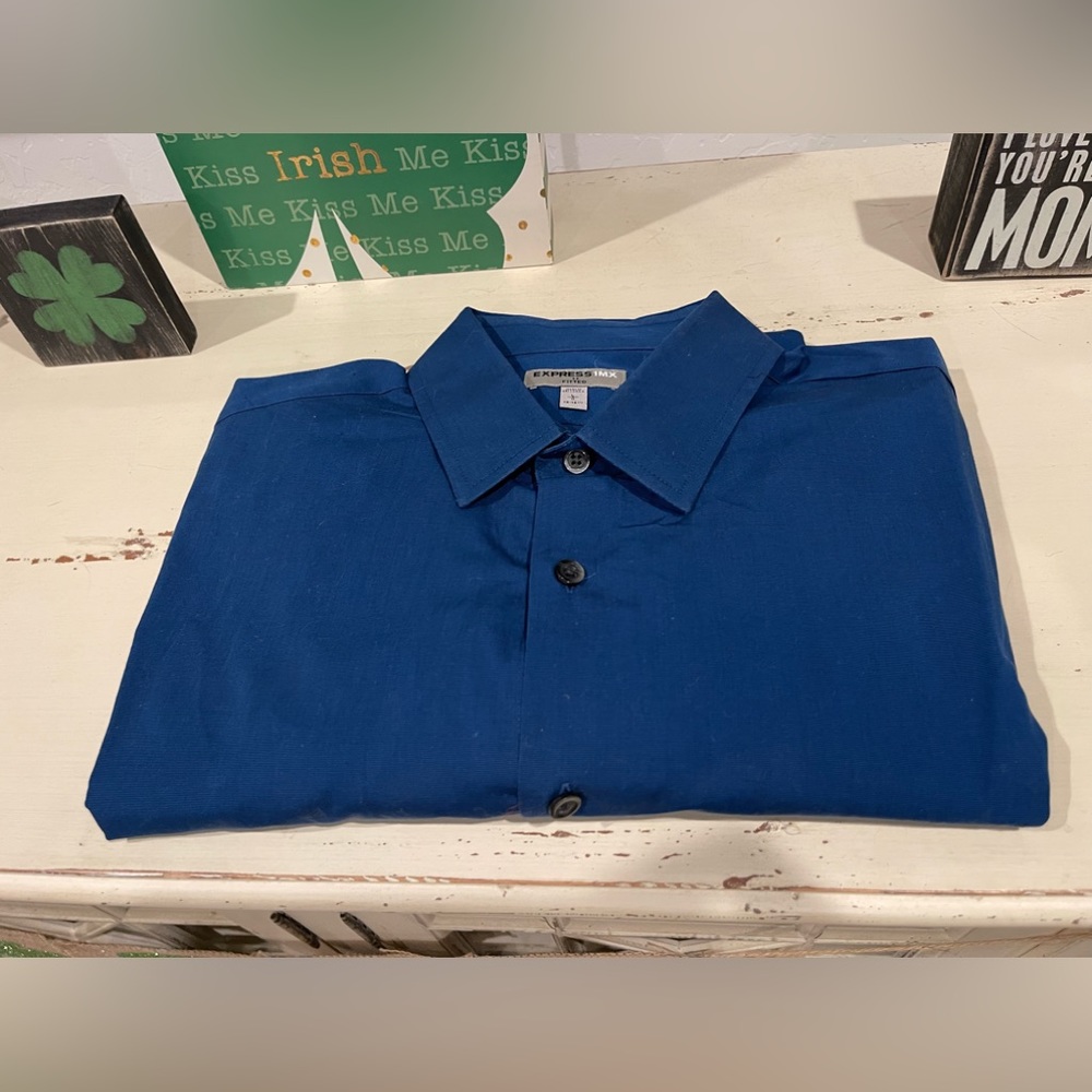Express men’s blue shirt